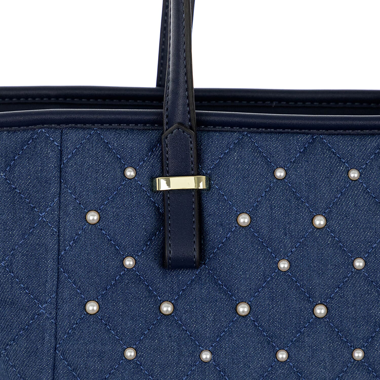 GUESS Kailey Tote Handbag with Handle Drop (Size 29x28x13 Cm) - Navy