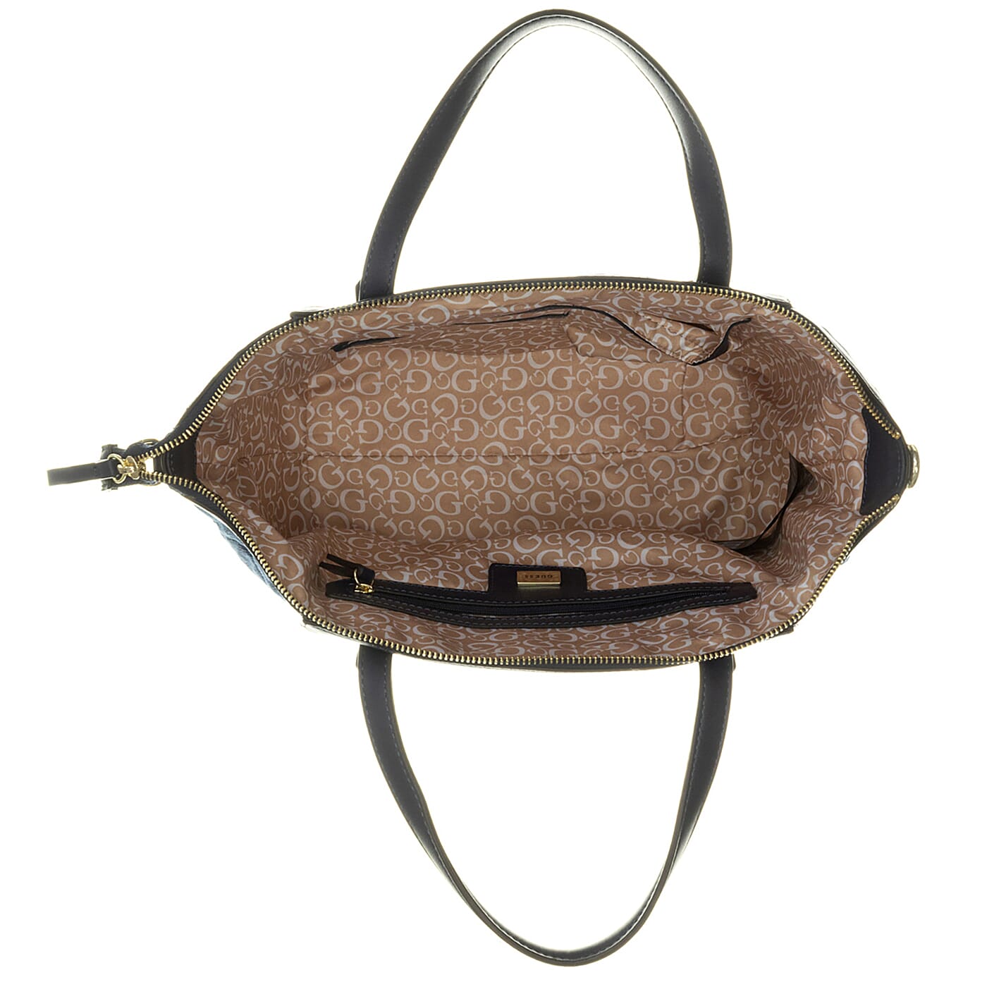 GUESS Kailey Satchel Handbag with Handle Drop & Shoulder Strap (Size 26x25x15 Cm) - Navy