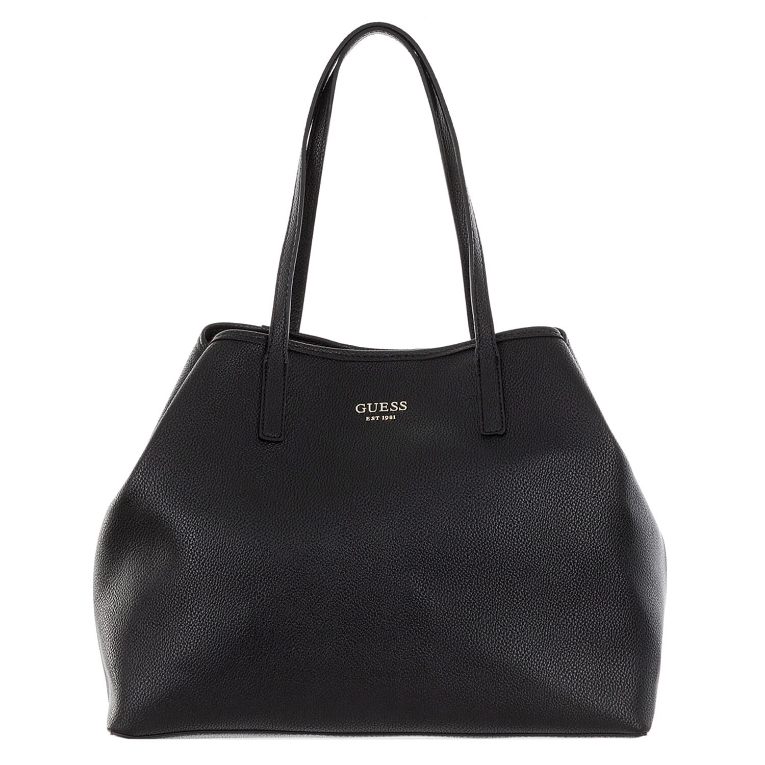 Set of 2 - GUESS Vikky Tote Handbag (Large - 39x30x18 Cm & Small - 26x18x6 Cm) - Black