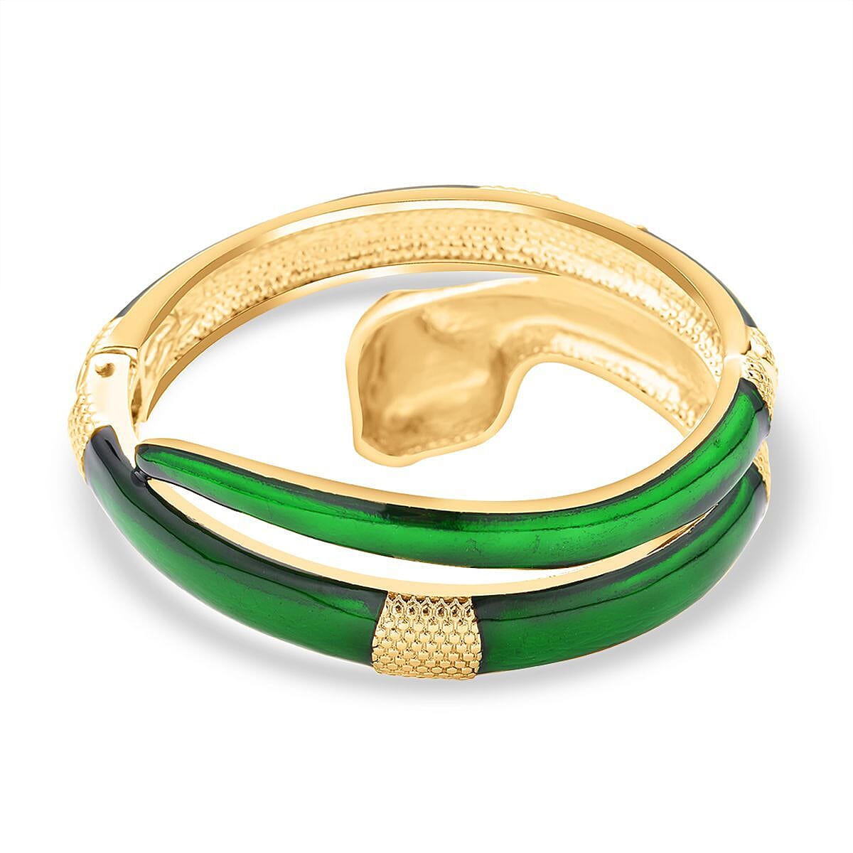 White Crystal , White Glass , Black Crystal Bangle 6.10 ct 6.100 Ct.