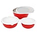 Set of 3 Stackable Micro-wave Safe Mixing Bowls with Lid - Blue
