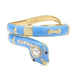 White Crystal , White Glass , Black Crystal Bangle 6.10 ct 6.100 Ct.