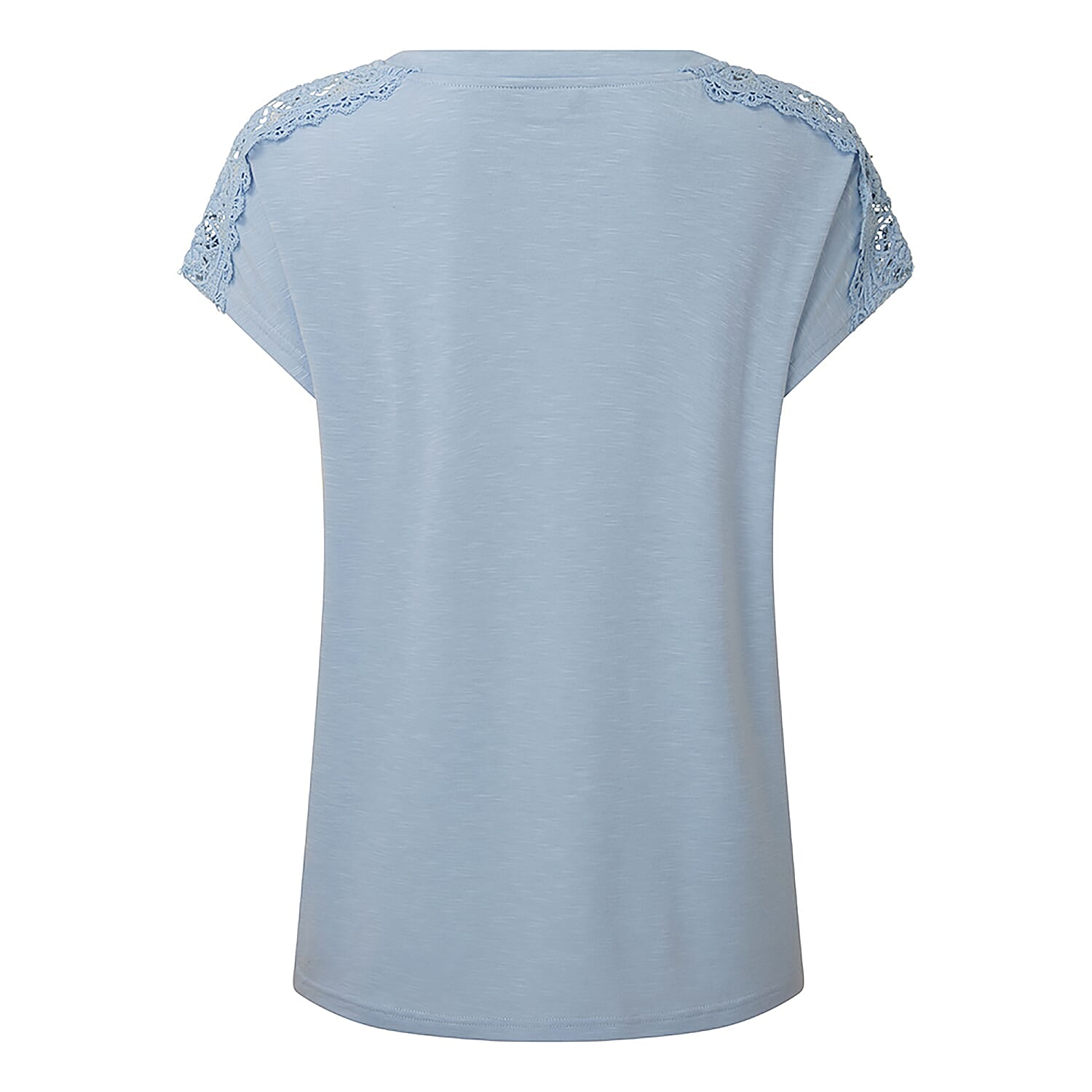 Emreco Slub Lace Jersey T-Shirt (Size 14) - Blue