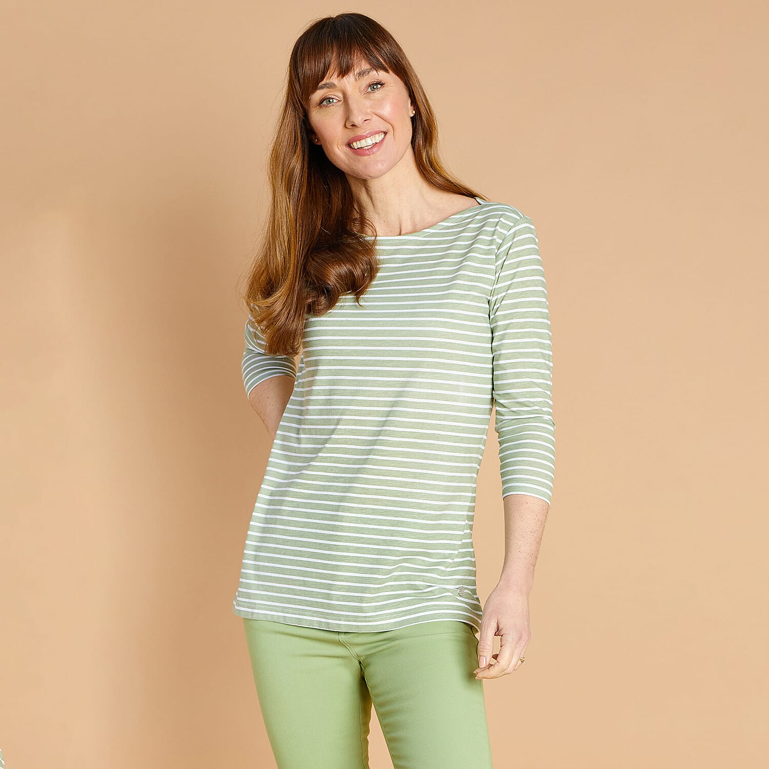 Emreco Polyester Top - Navy & White