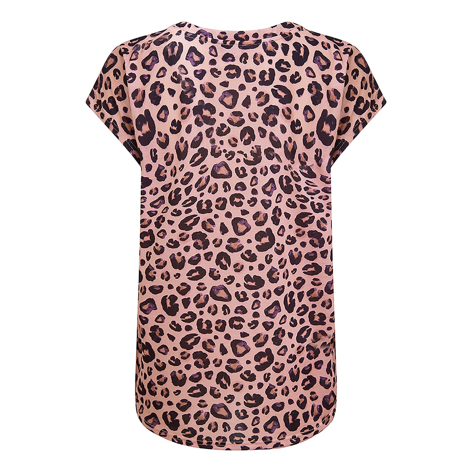 Emreco Leopard Pattern Tee Top (Size 12) - Pink