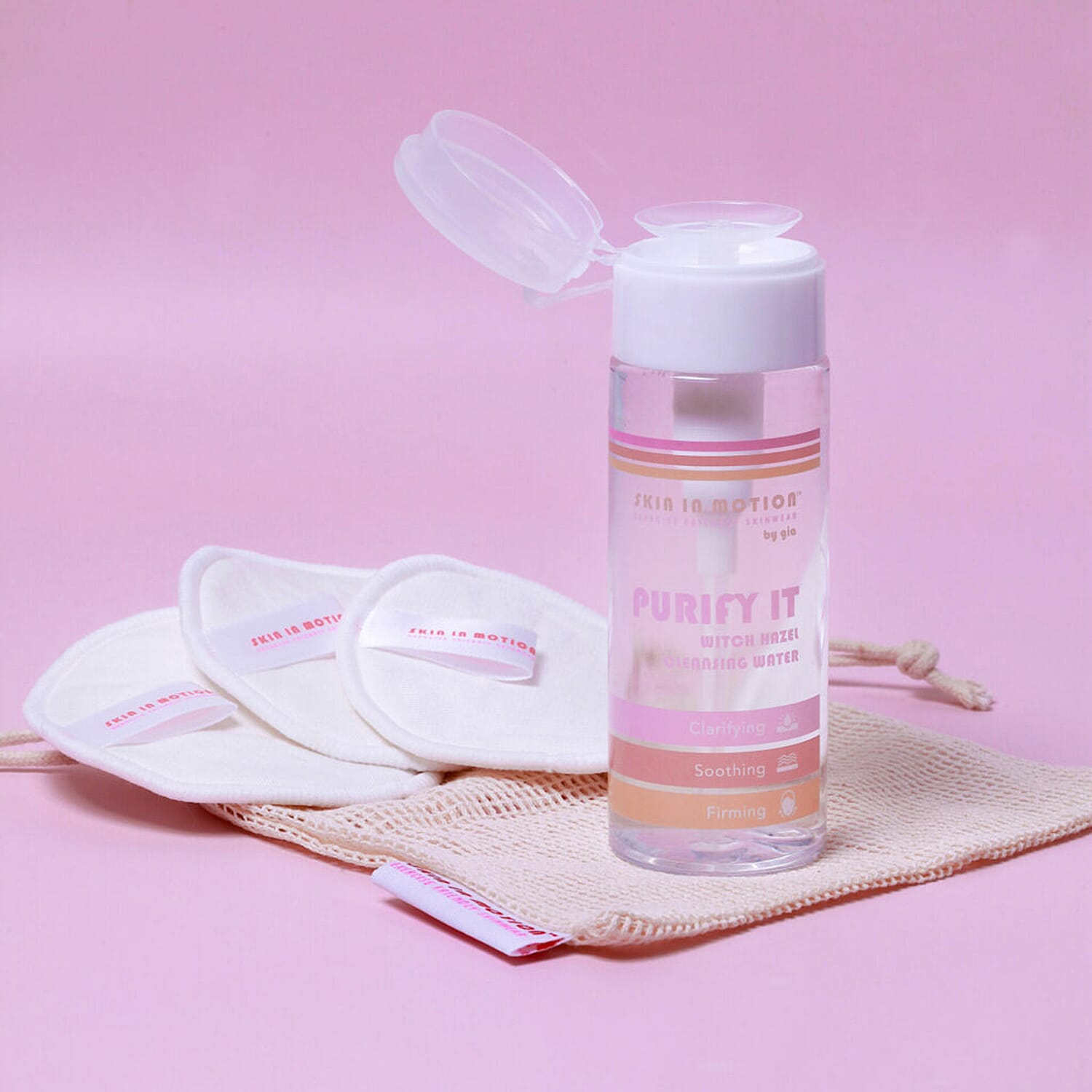 Skin in Motion- Purifying Kit (Incl.Witch Hazel Water & Re-useable Cotton Pads)