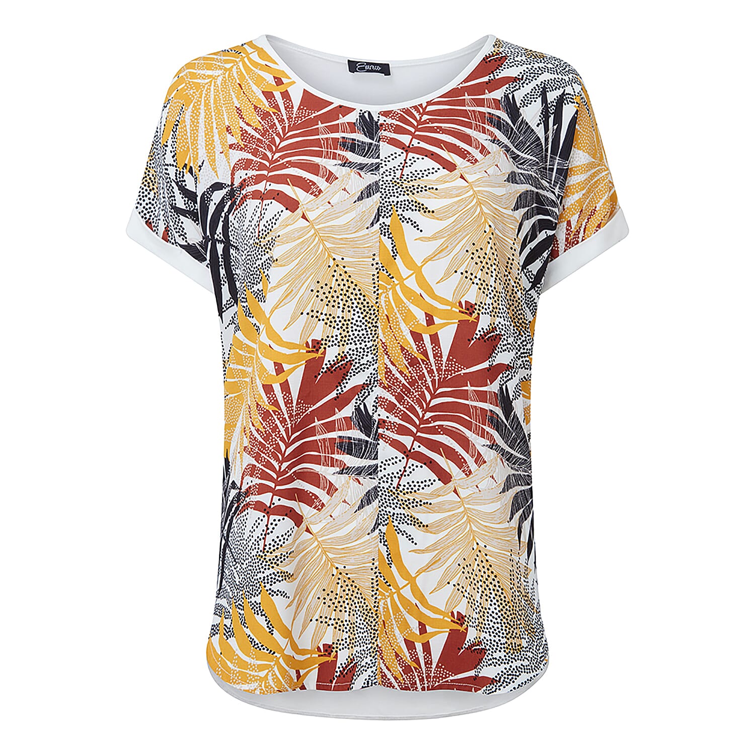 Emreco Oversized Jersey Printed Top (Size 12) - Multi