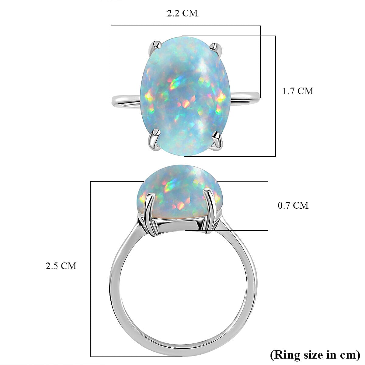 RHAPSODY 950 Platinum AAAA Wegel Tena Ethiopian Welo Opal Solitaire Ring 7.25 Ct, Platinum Wt. 5.30 Gms.