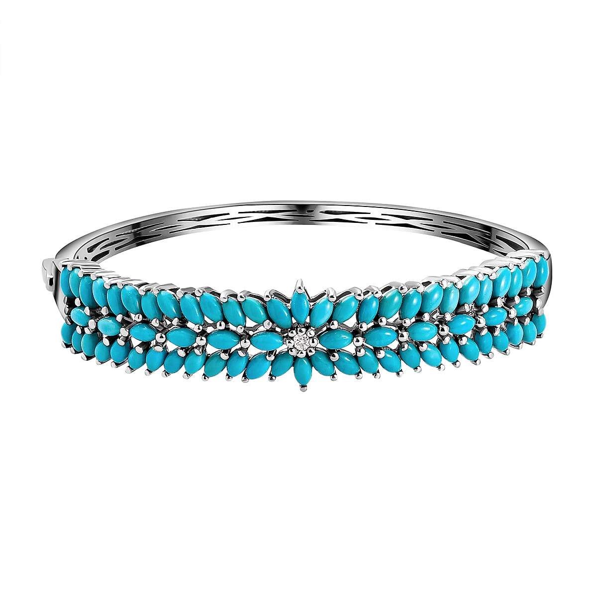 Silver and turquoise on sale bangle