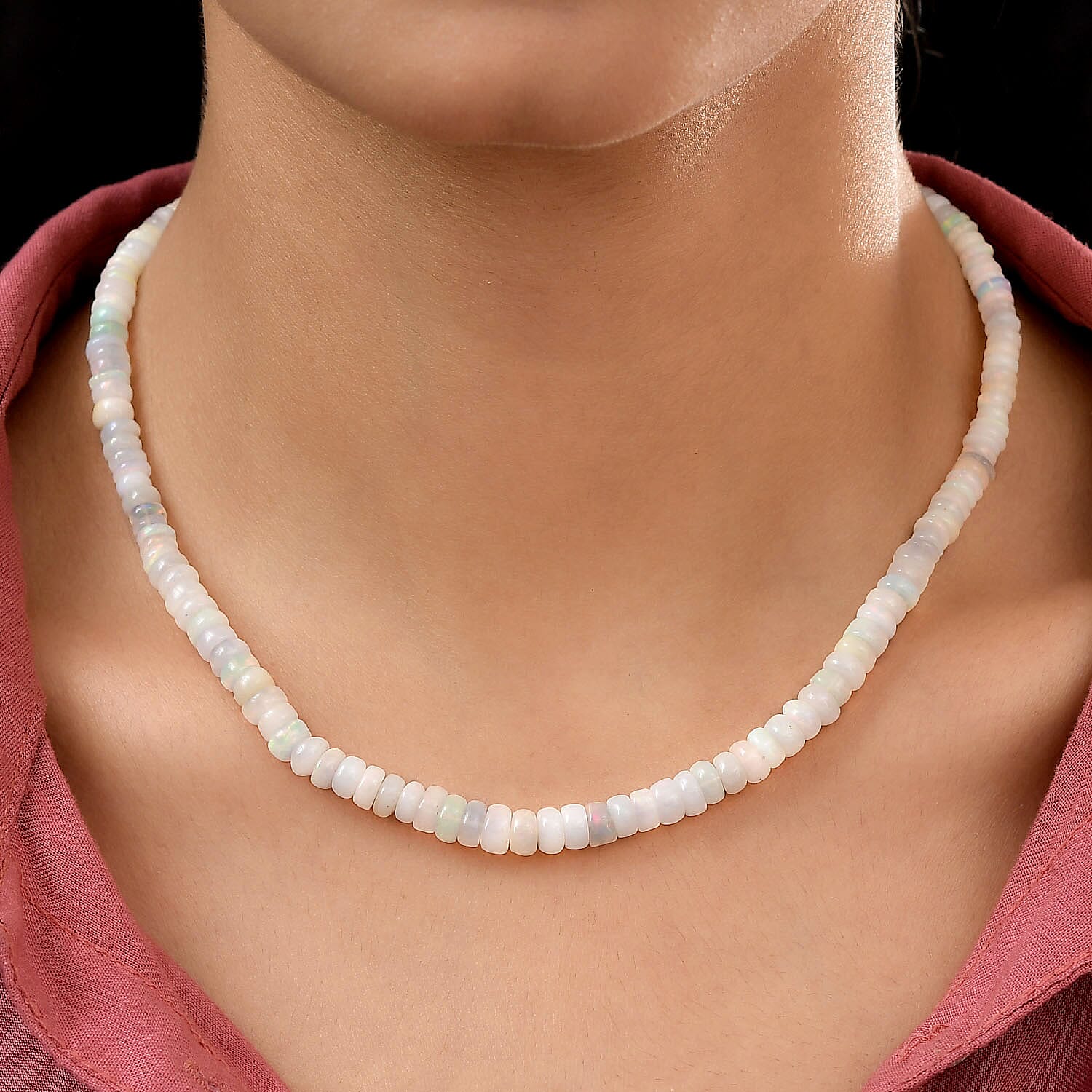 One Time Deal - 9K Yellow Gold Ethiopian Welo Opal Beads Necklace (Size - 18) 75.60 Ct