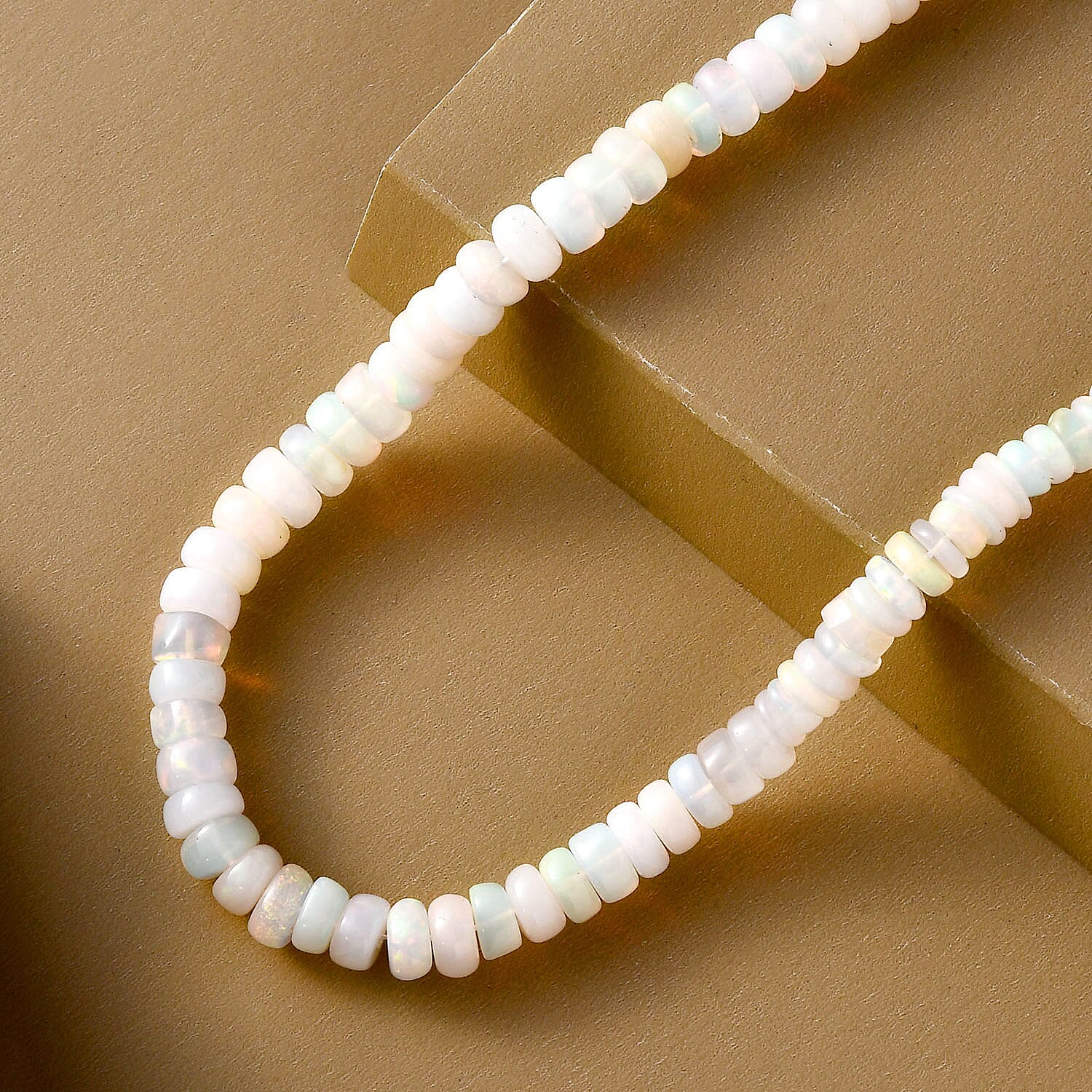 One Time Deal - 9K Yellow Gold Ethiopian Welo Opal Beads Necklace (Size - 18) 75.60 Ct