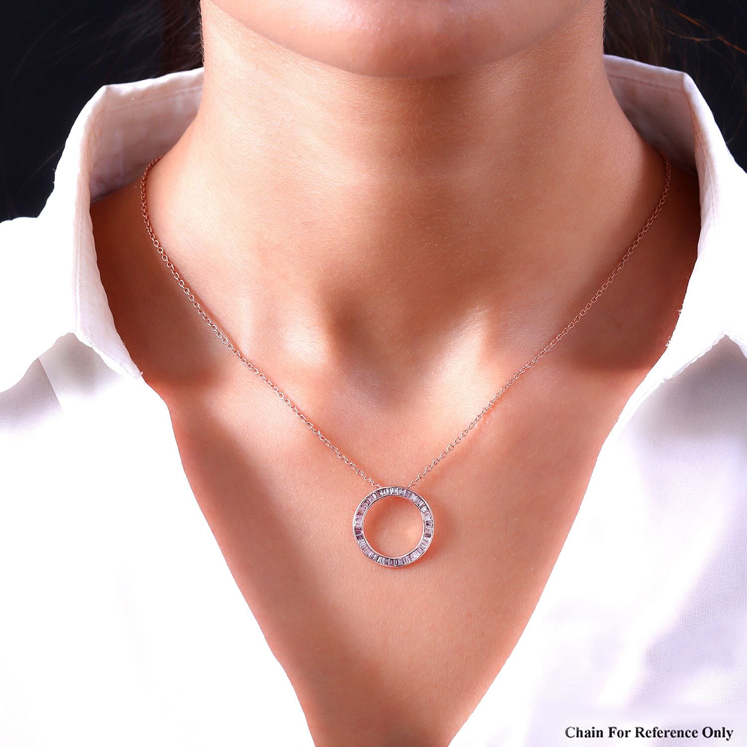 9K Rose Gold SGL Certified Natural Pink Diamond Circle of Life Pendant 0.50 Ct.
