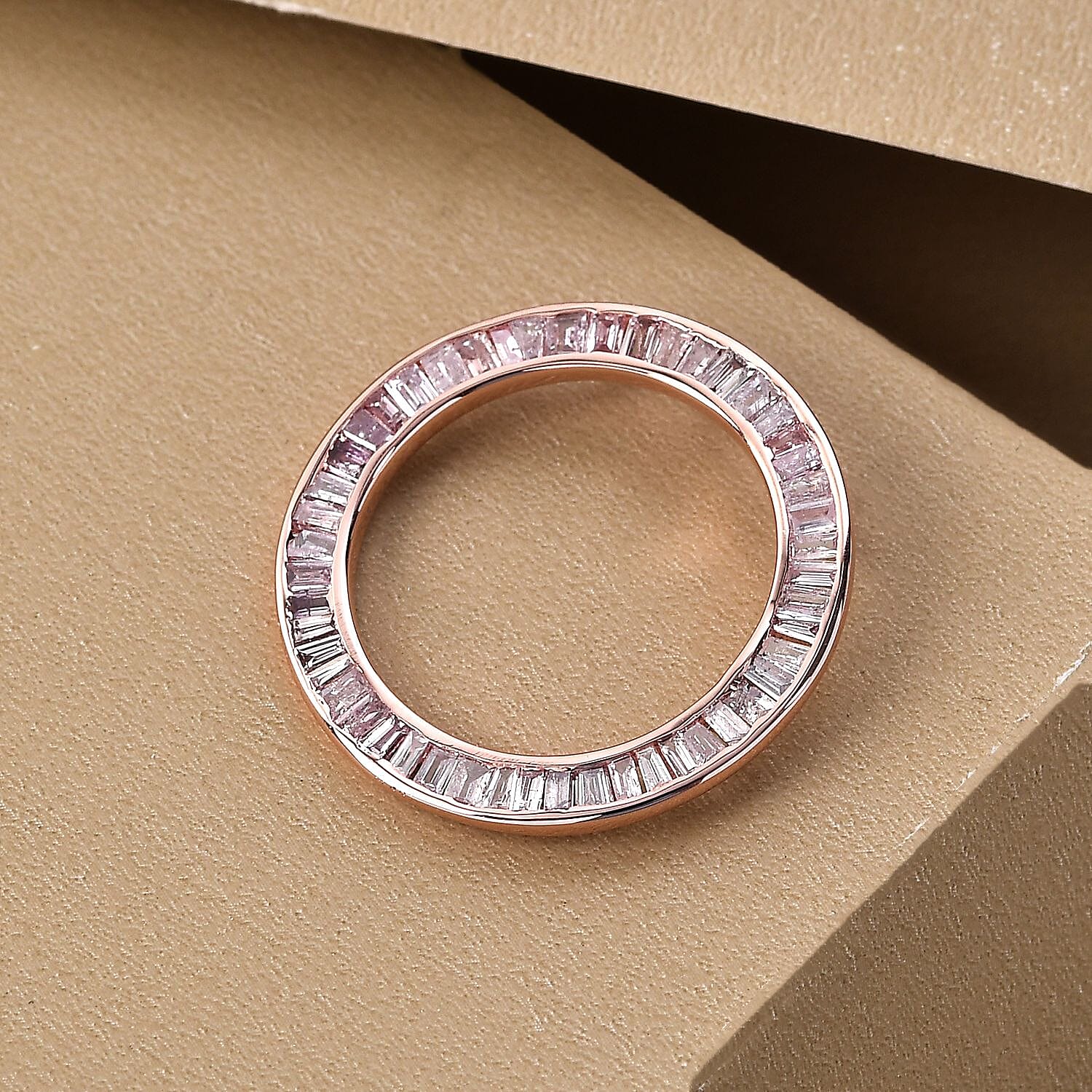 9K Rose Gold SGL Certified Natural Pink Diamond Circle of Life Pendant 0.50 Ct.