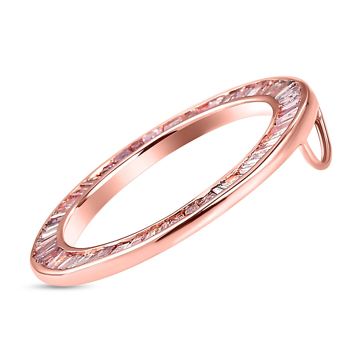 9K Rose Gold SGL Certified Natural Pink Diamond Circle of Life Pendant 0.50 Ct.