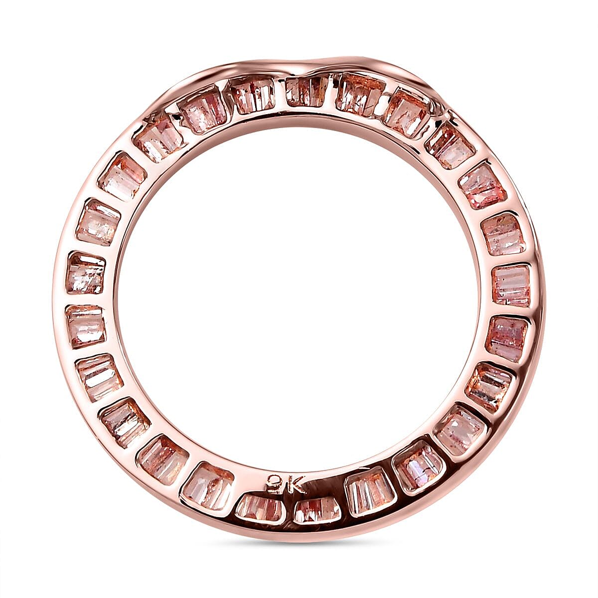 9K Rose Gold SGL Certified Natural Pink Diamond Circle of Life Pendant 0.50 Ct.