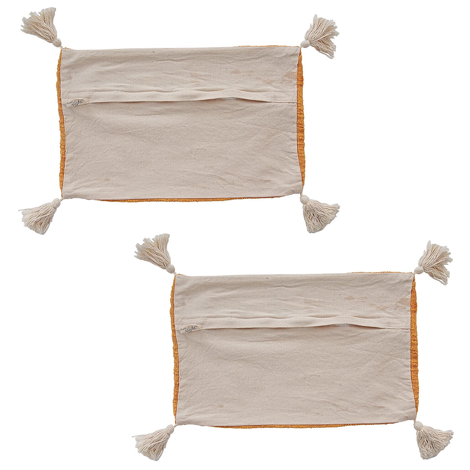 Luxury Close Out - 100% Cotton Handloom Embroidered Throw (Size 170x130 Cm) with Free Cushion Covers (Size 50x30 Cm)  Dark Orange