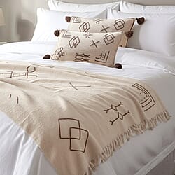 Serenity Night Cotton Printed Cushion Cover - Mustard & Mustard