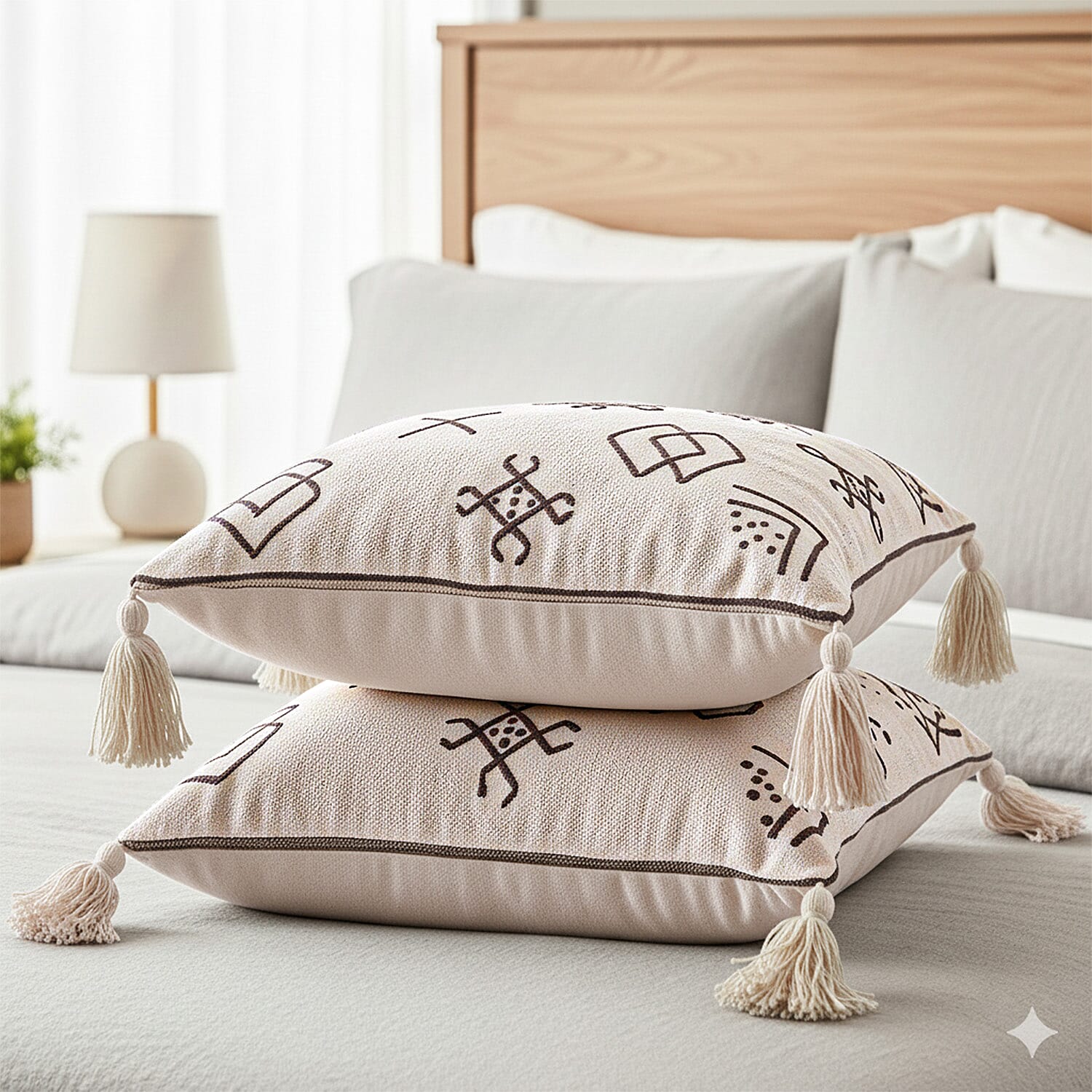 Luxury Close Out - 100% Cotton Handloom Embroidered Throw (Size 170x130 Cm) with Free Cushion Covers (Size 50x30 Cm) - White