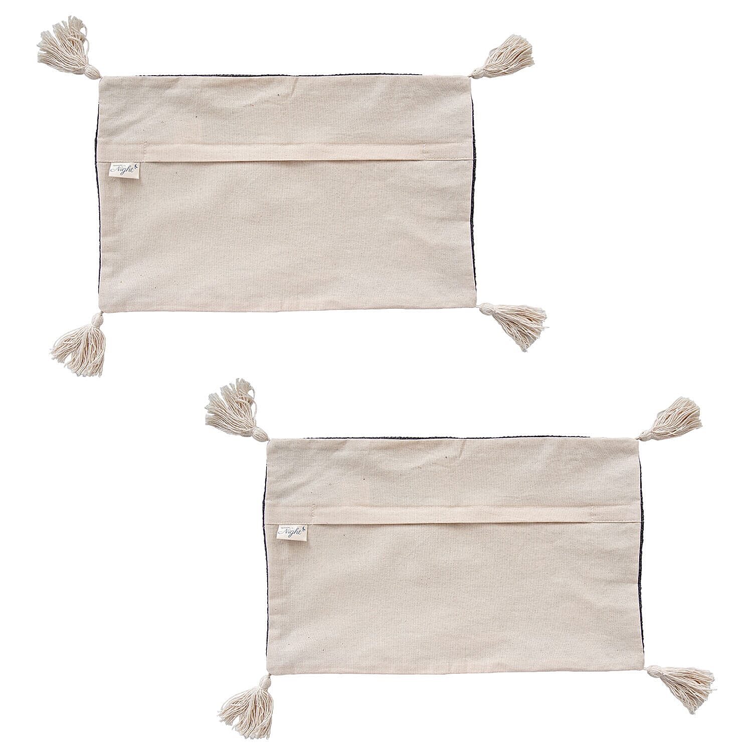 Luxury Close Out - 100% Cotton Handloom Embroidered Throw (Size 170x130 Cm) with Free Cushion Covers (Size 50x30 Cm) - White