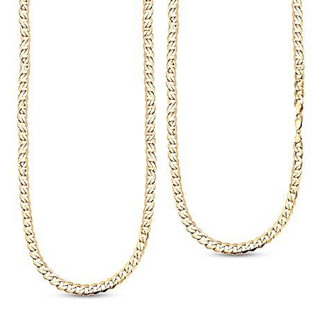 Black Friday Exclusive- 9K Yellow Gold Curb Necklace (Size - 20) With Lobster Clasp, Gold Wt. 16.05 Gms
