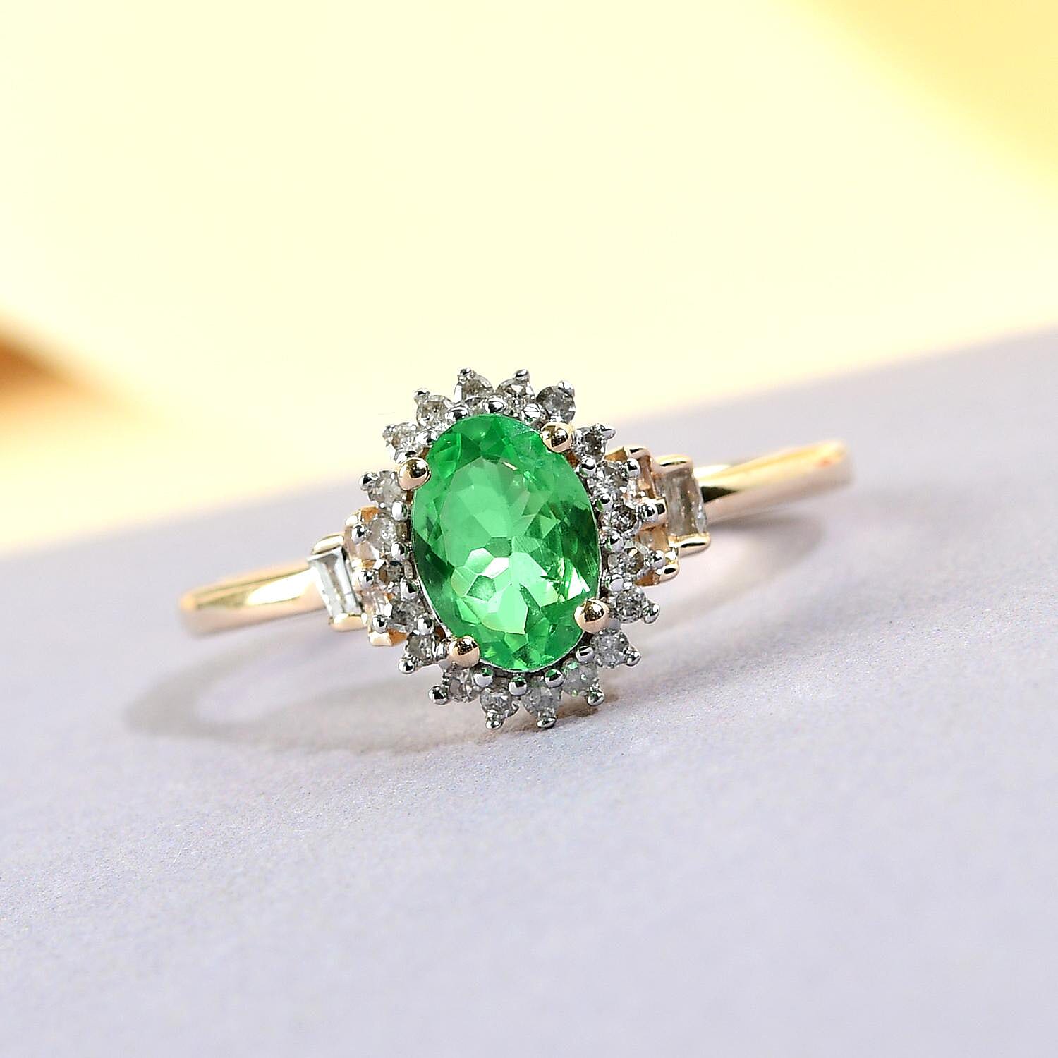 Tsavorite garnet engagement on sale rings