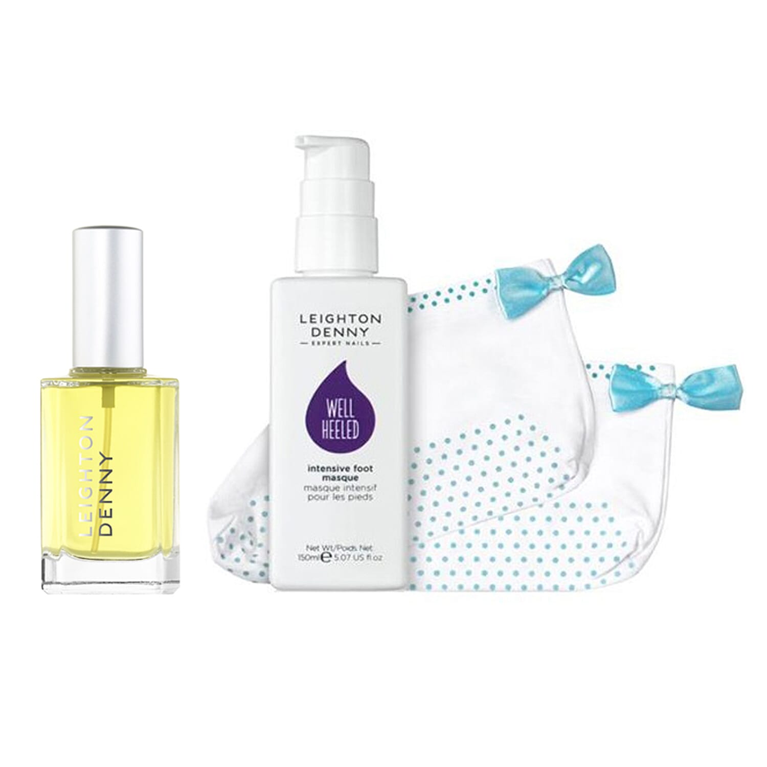 Leighton Denny- Intense Pedicure Duo (Incl. Intense Pedicure Oil - 50ml & Well Heeled Foot Mask - 150ml & Socks)