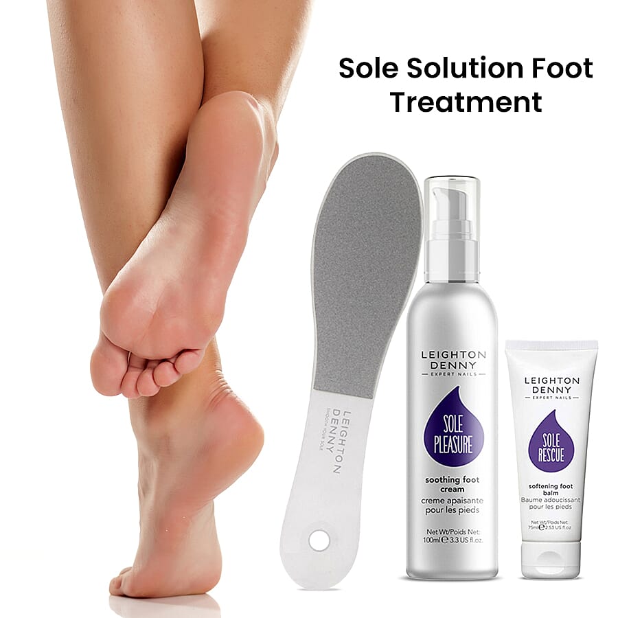 Leighton Denny- Feet Treat Trio (Incl. Smooth your sole file, Sole pleasure foot cream - 100ml & Sole rescue treatment balm - 75ml)