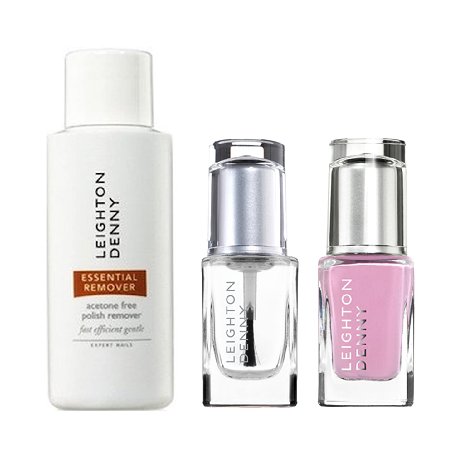 Leighton Denny Complete Polish Kit (Incl Double Up Base & Top Coat  Whatever & Essential Remover 
