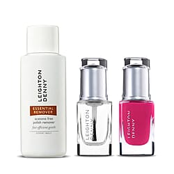 Leighton Denny Complete Polish Kit (Incl Double Up Base & Top Coat  Whatever & Essential Remover 