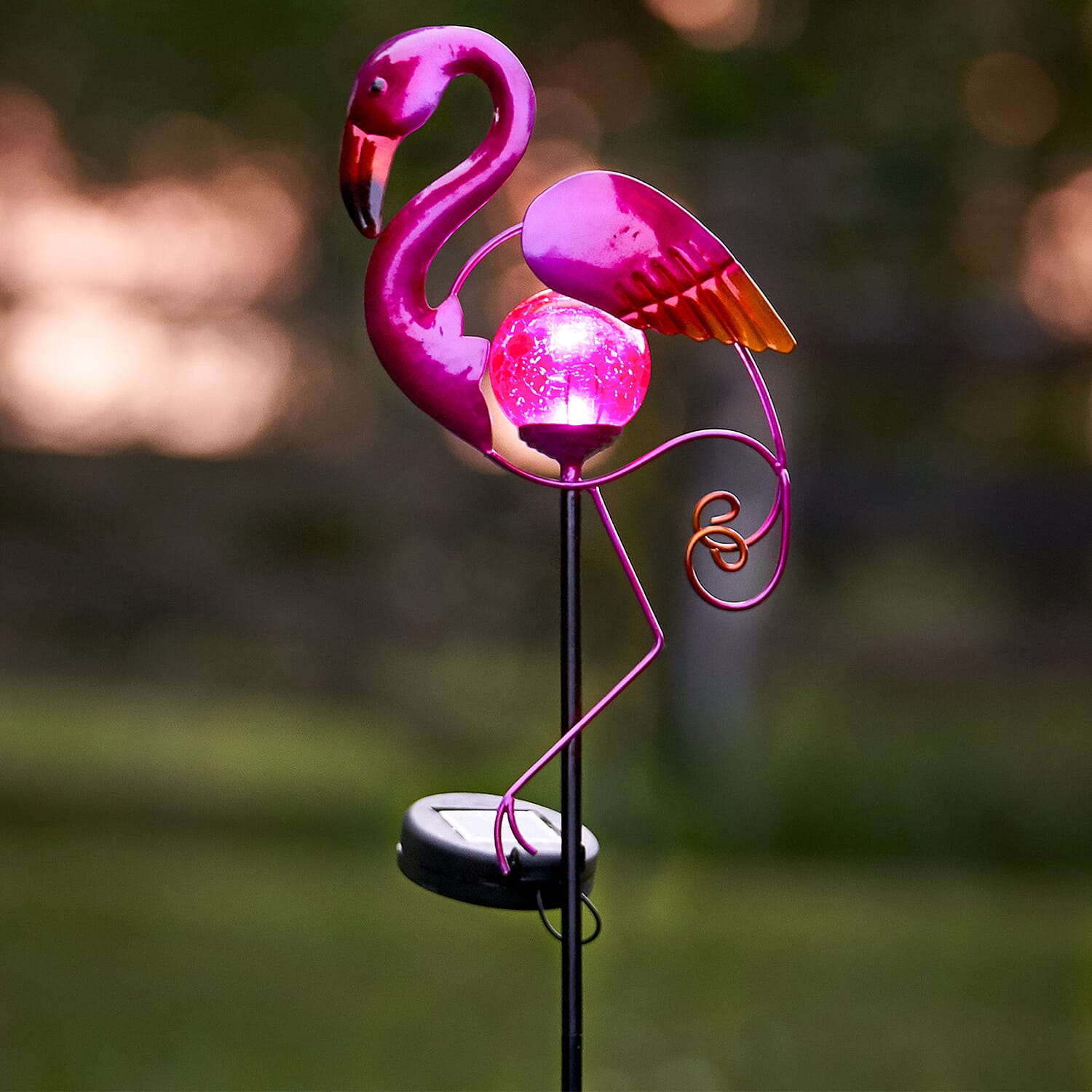 Decorative Flamingo Garden Stake Light - Pink