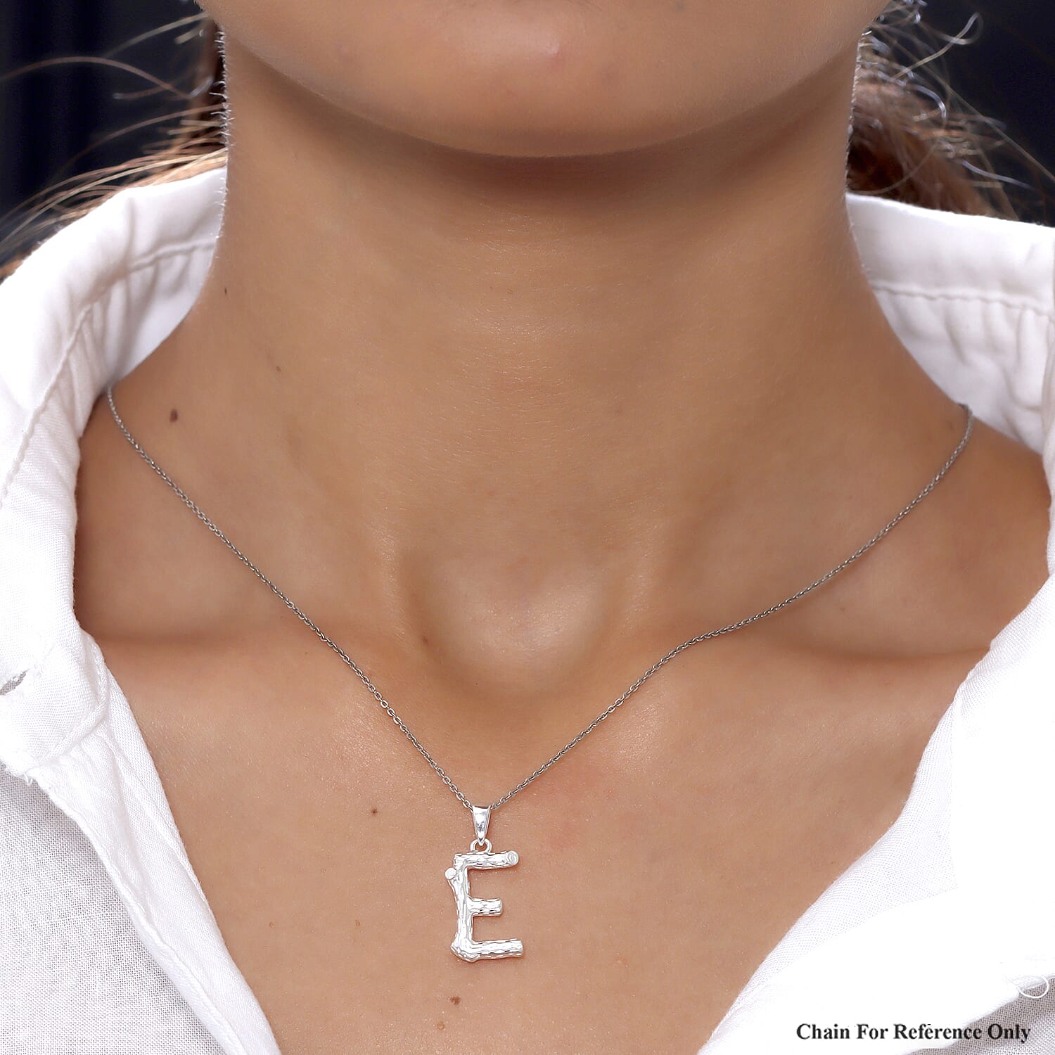 Sterling Silver Initial E Pendant