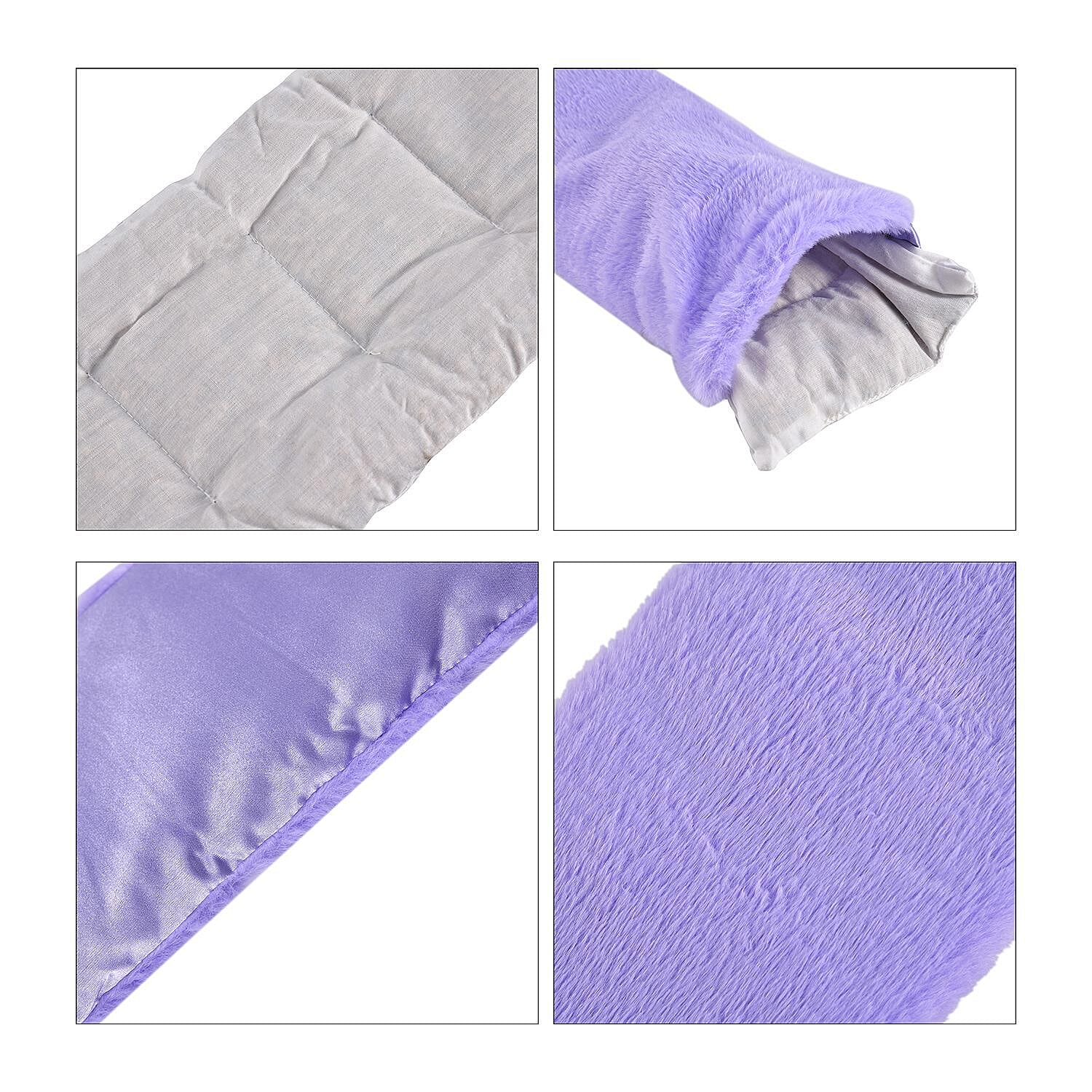 Wheat and Lavender Filled Pillow with Removable Pillowcase - Purple