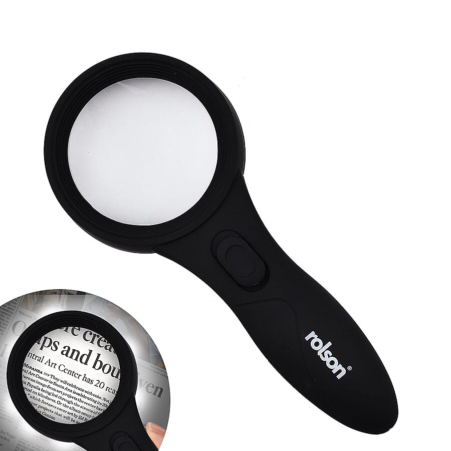 Rolson 6 Mini LED Magnifying Glass (2xAAA batteries included|)
