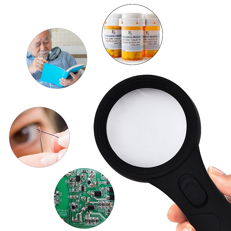 Rolson 6 Mini LED Magnifying Glass (2xAAA batteries included|)