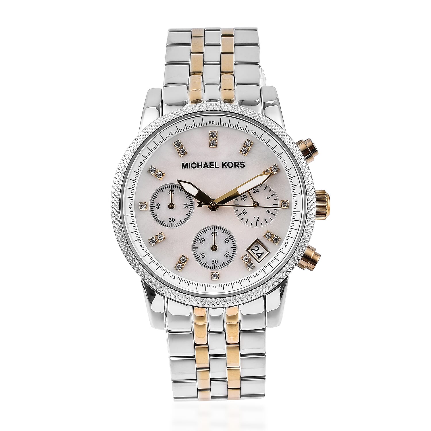 Michael Kors Ritz Analog Pearl Dial Womens Watch - Rose