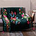 Velvet Embroidered Throw Blanket with Tassels (Size 125x150 Cm) - Green & Multi