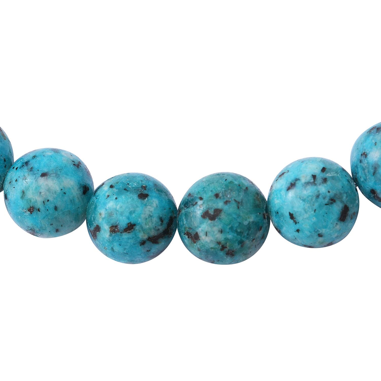 Green Jasper Beads Necklace (Size - 20) in Sterling Silver 345.00 Ct.