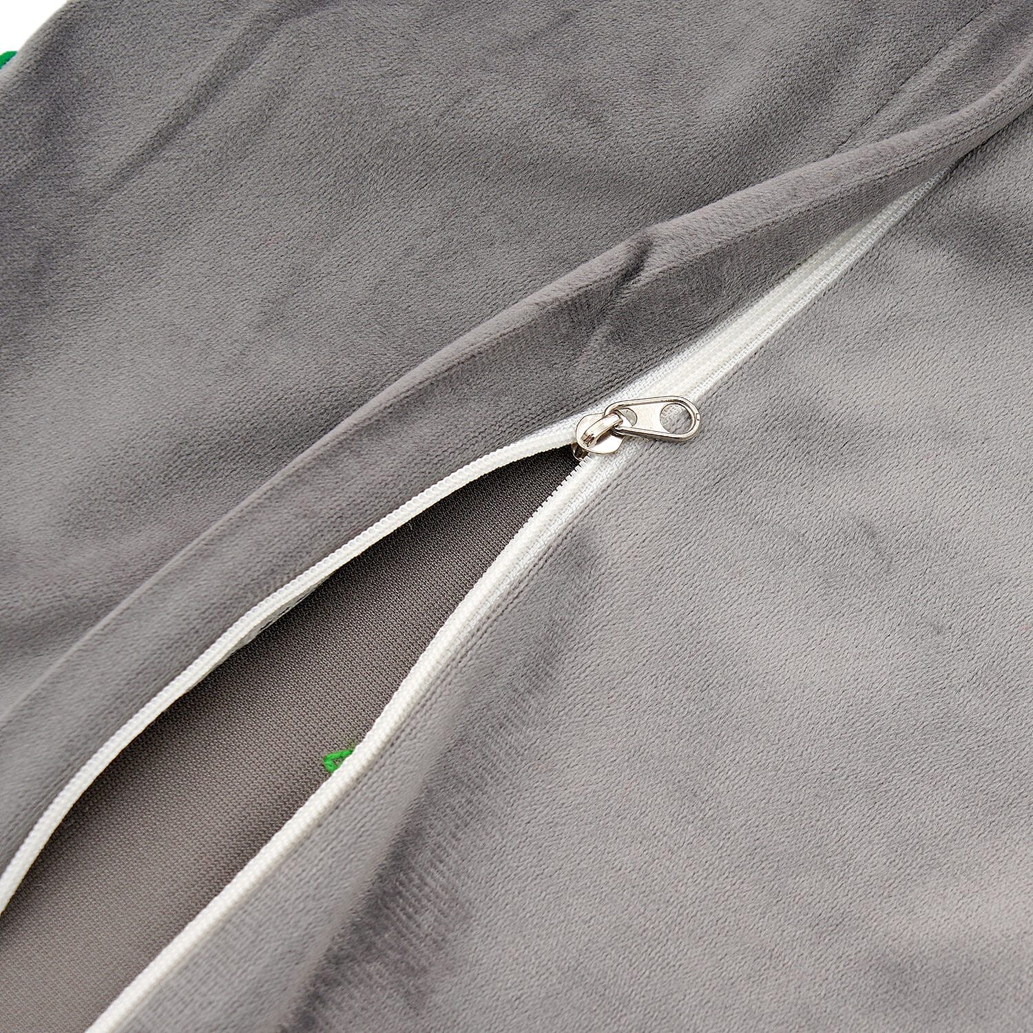 Cotton Christmas Cats Embroidered Cushion Cover (Size 45 Cm) - Dark Grey