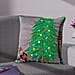 Cotton Christmas Dwarfs Embroidered Cushion Cover - Green