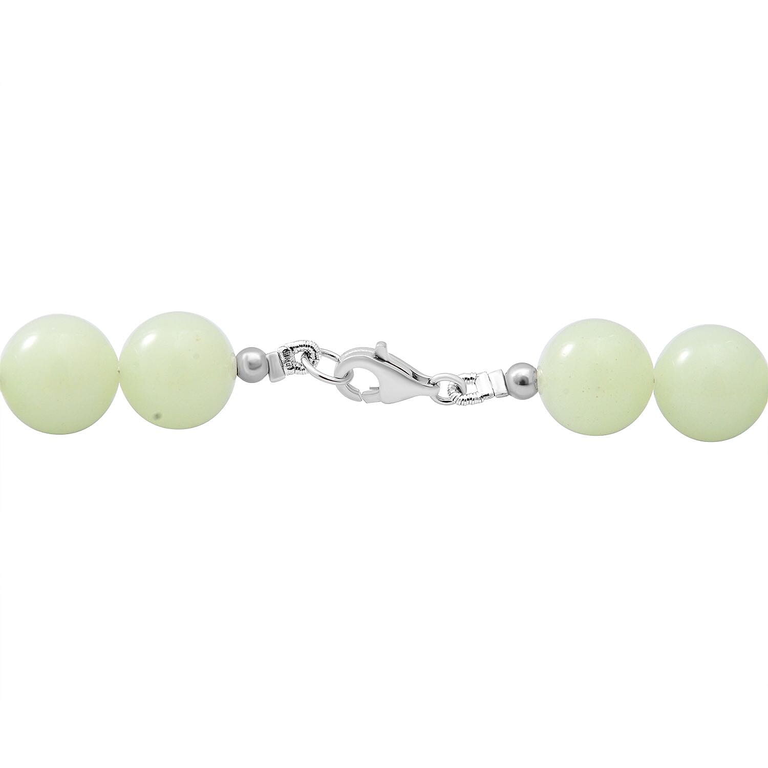 Solar Luminous Glowing Beads Necklace (Size - 20) with Lobster Clasp in Sterling Silver 323.50 Ct.