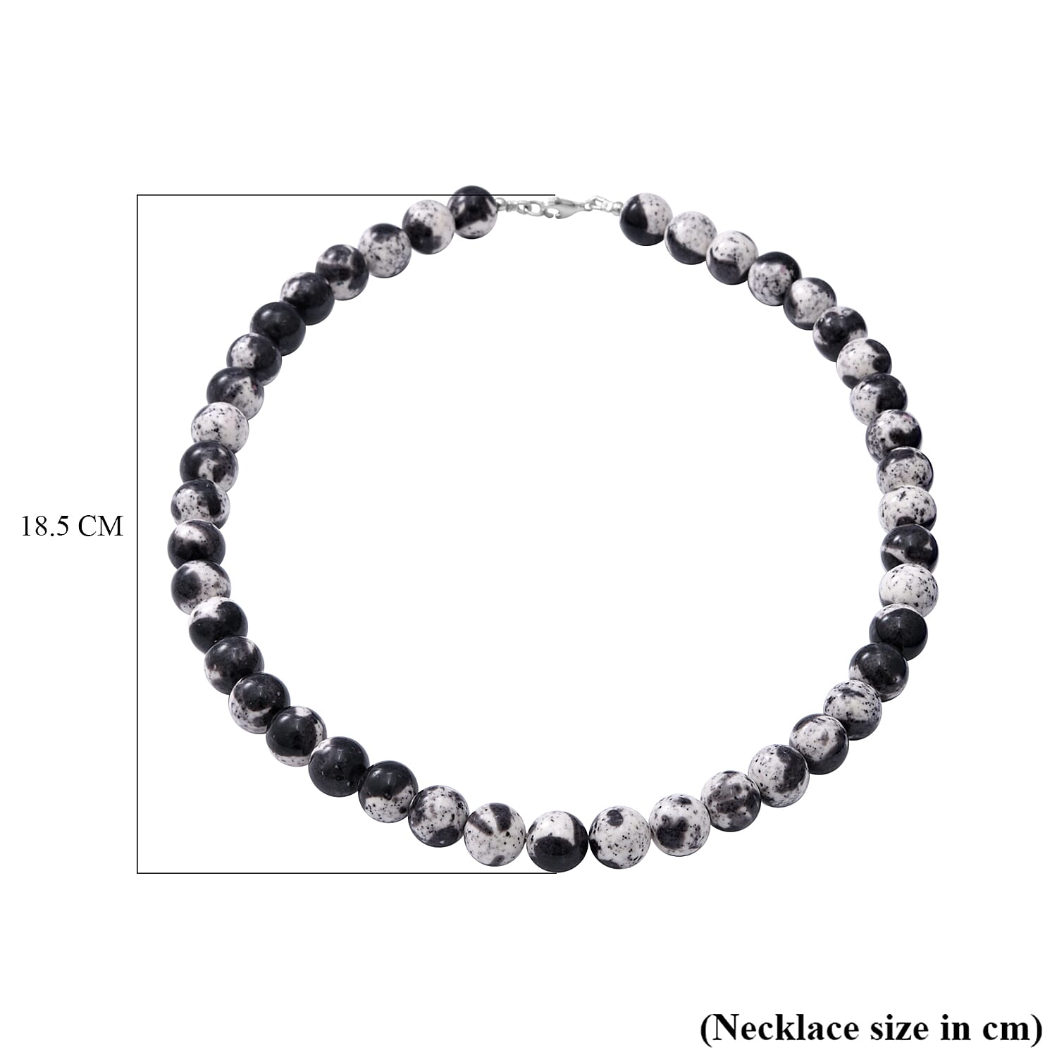 Multi Jasper Beads Necklace (Size - 20) in Rhodium Overlay Sterling Silver 300.00 Ct.