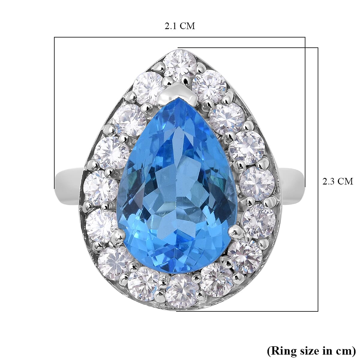 Marambaia Topaz and Natural Zircon Ring in Rhodium Overlay Sterling Silver 9.47 Ct, Silver Wt. 7.00 Gms