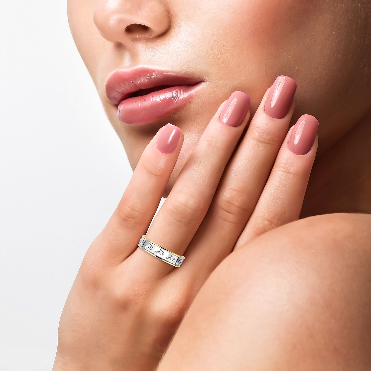 Magnetic Ring (Size N-R) Adjustable in Yellow and White Gold Tone