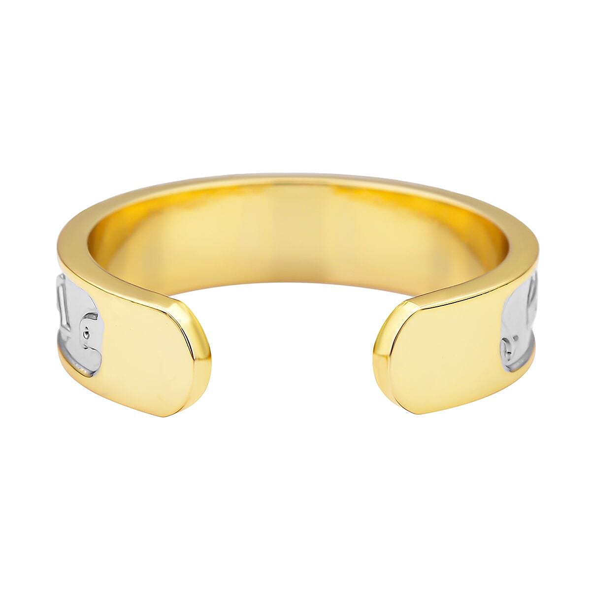 Magnetic Ring (Size N-R) Adjustable in Yellow and White Gold Tone