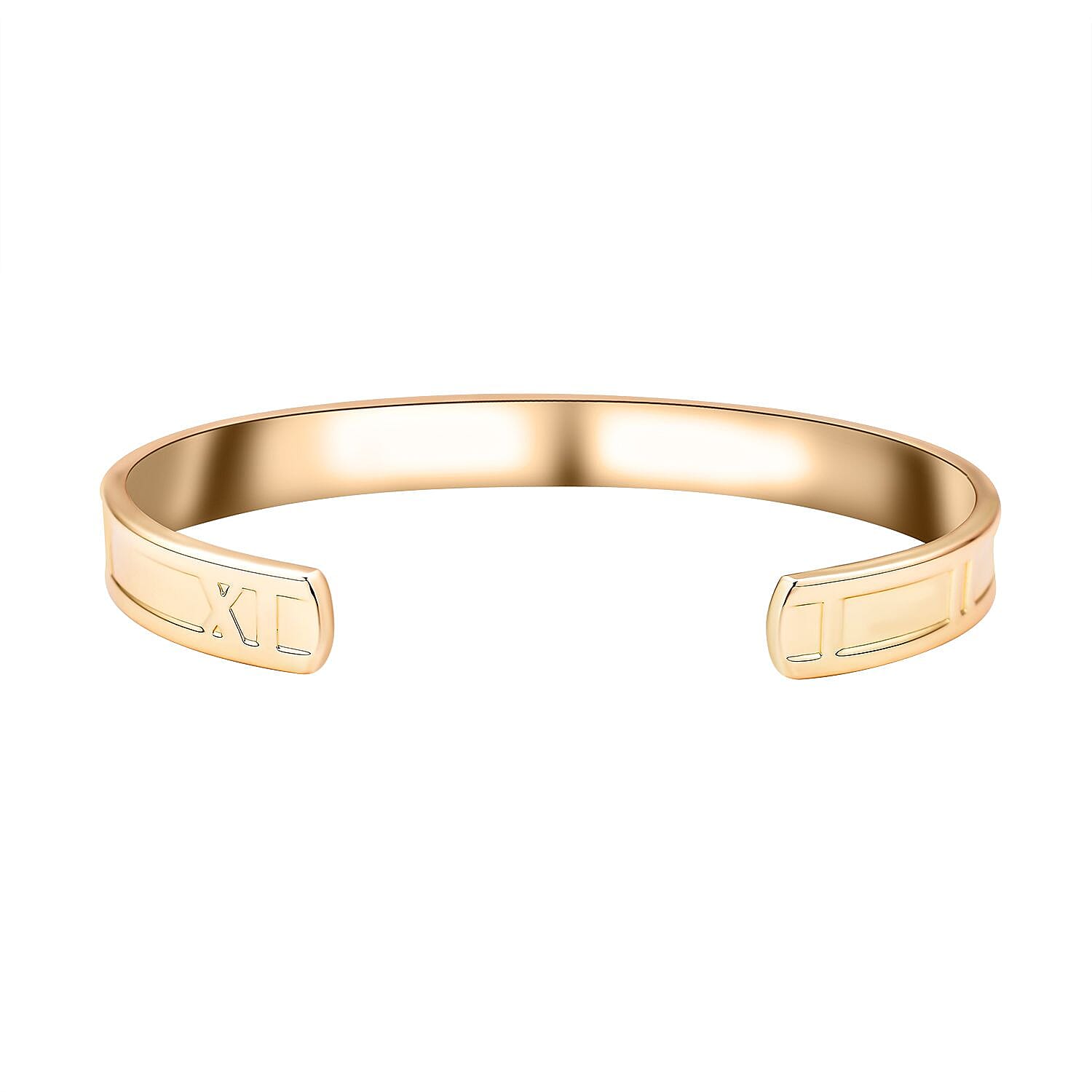 Magnetic Numeric Bangle (Size-7.25) in Yellow Gold Tone