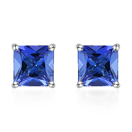 RHAPSODY 2.42 Ct. AAAA Tanzanite Solitaire Earrings in 950 Platinum