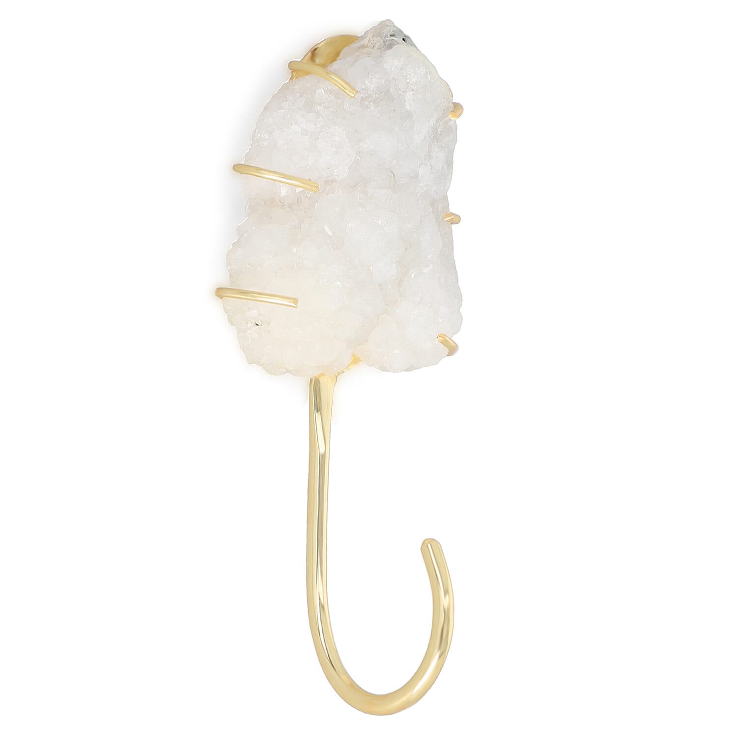 Set of 2 - Decorative Raw Zeolite and Amethyst Hooks