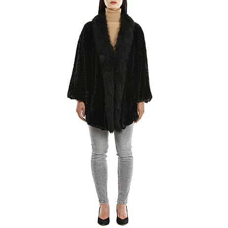 19V69 ITALIA by Alessandro Versace Faux Fur Jacket (Size S-M) - Black