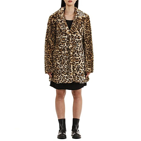 19V69 ITALIA by Alessandro Versace Leopard Pattern Jacket (Size L) - Brown