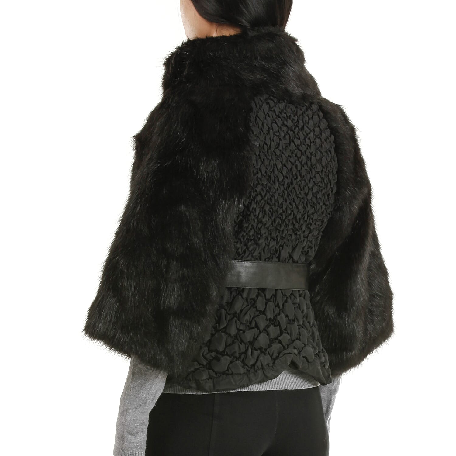 19V69 ITALIA by Alessandro Versace Soft Jacket with Ribbon (Size S-M) - Black